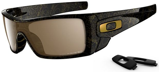 Batwolf in Polished Black w/Gold Ghost Text / Tungsten Iridium Polarized