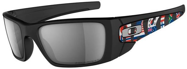 Fuel Cell in Matte Black-Flag Print / Black Iridium Polarized