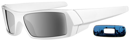 Gascan in Polished White (City) / Black Iridium