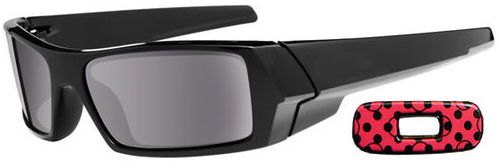 Gascan in Polished White (Polka Dot) / Black Iridium