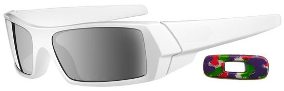 Gascan in Polished White (Tye Dye) / Black Iridium