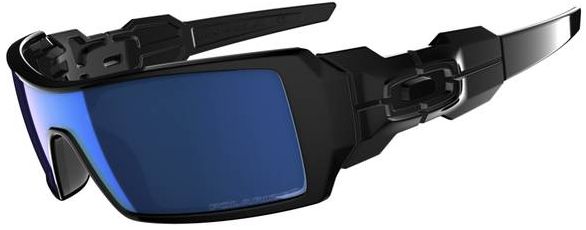 Oil Rig II in Polished Black / Ice Iridium Polarized