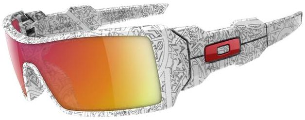 Oil Rig in White Text / Ruby Iridium