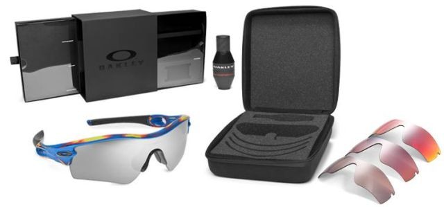 Radar Path Array Bundle in Distressed Blue / Black Iridium Polarized / G30 / VR28 Black / +Red