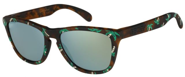 Collectors Frogskins in Matte Tortoise - Palm Trees / Emerald Iridium