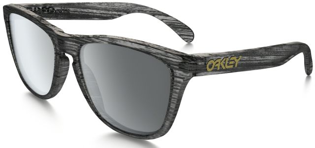 Collectors Frogskins in Matte Clear Woodgrain / Black Iridium