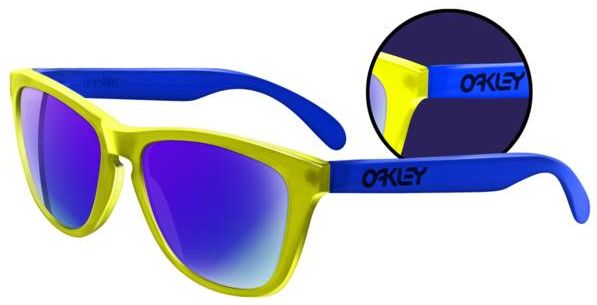 Collectors Frogskins in Blacklight Yellow - Blue / Blue Iridium