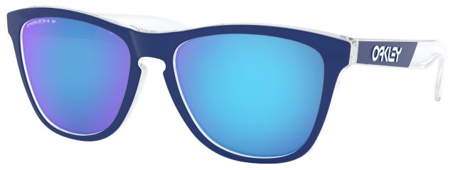 Collectors Frogskins in Polished Clear / Prizm Sapphire Polarized