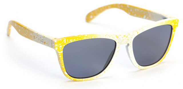 Collectors Frogskins in White/Yellow/Red Splatter / Black Iridium