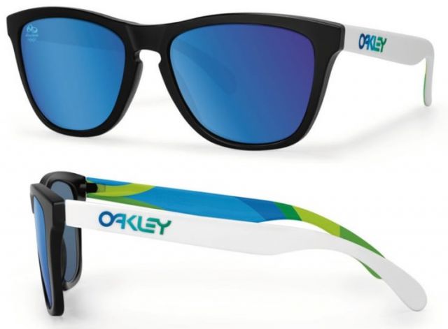 Collectors Frogskins in Matte Black/Matte White / Sapphire Iridium