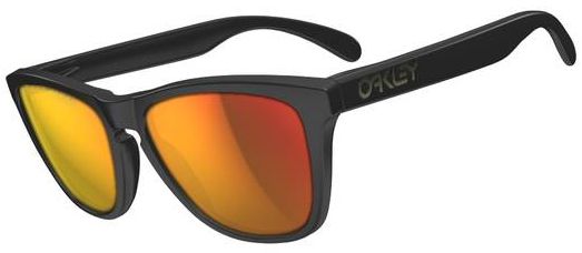 Collectors Frogskins in Matte Black / Ruby Iridium Polarized