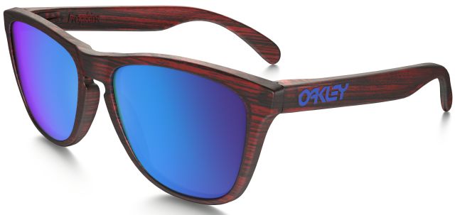 Collectors Frogskins in Matte Red Woodgrain / Sapphire Iridium