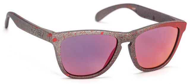 Collectors Frogskins in Red/White/Gunmetal Splatter / +Red Iridium