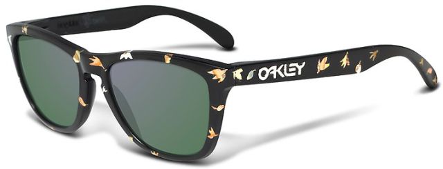 Petterson Frogskins in 23/50 - Black w/ Doves / Emerald Iridium