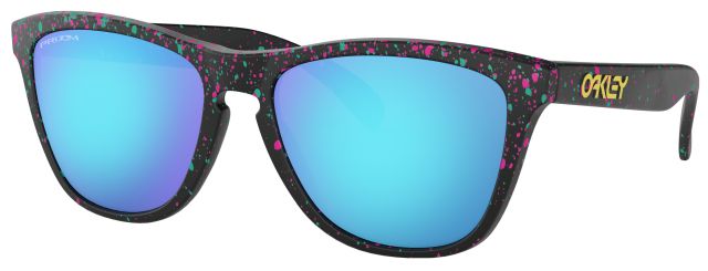 Collectors Frogskins in Splatter Black / Prizm Sapphire Iridium