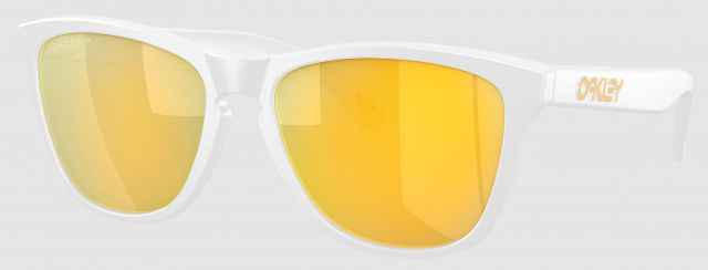 Collectors Frogskins (AF) in Matte White / Prizm 24k Polarized