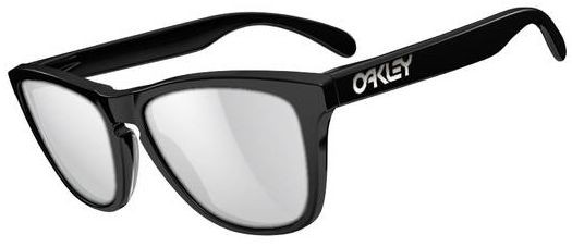 Frogskins LX (AF) in Polished Black / Titanium Clear