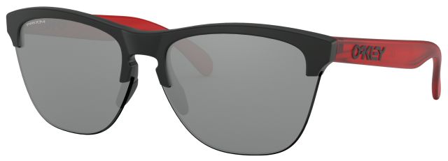 Frogskins Lite in Matte Black-Translucent Red / Prizm Black Iridium