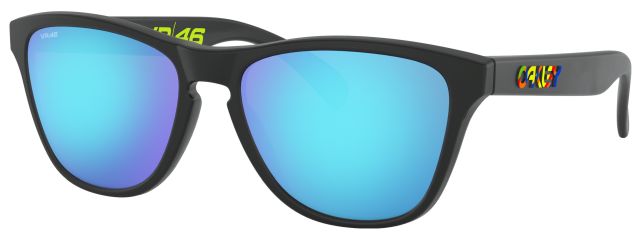 Frogskins XS in Polished Black / Prizm Sapphire Iridium