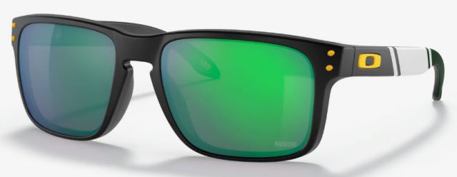 Holbrook in Matte Black / Prizm Jade Iridium