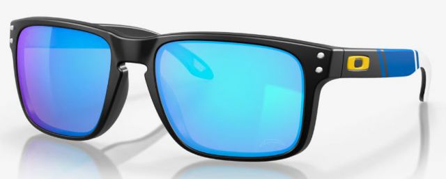 Holbrook in Matte Black / Prizm Sapphire Iridium