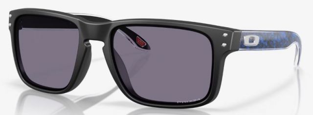 Holbrook in Matte Black-Crystal Blue Aurora / Prizm Grey