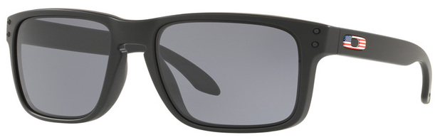 Holbrook in Matte Black - USA Flag / Grey