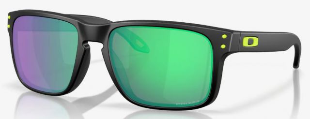 Holbrook in Matte Black / Prizm Road Jade