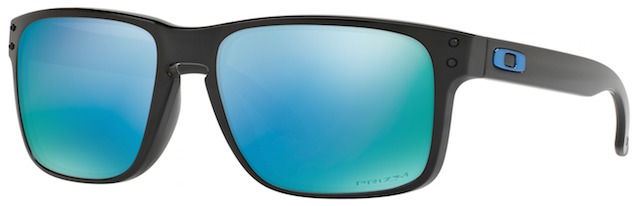Holbrook in Polished Black / Prizm Deep Water Polarized