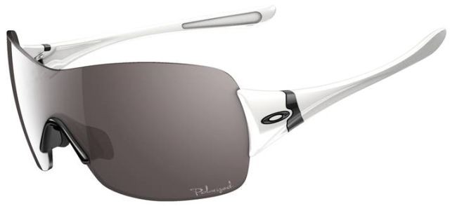 Miss Conduct Squared in Polished White / OO Grey Polarized