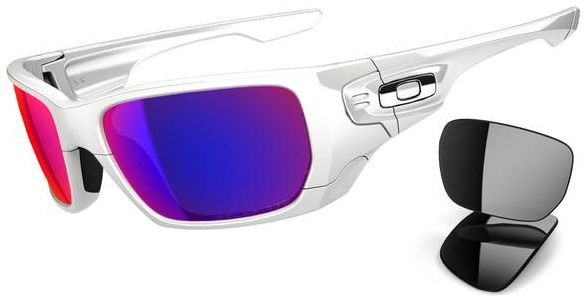 Style Switch in Polished White w/Black Iridium / +Red Iridium Polarized