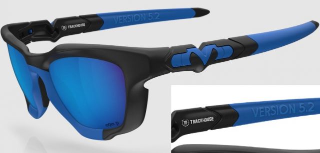 Version 5.2 in Matte-Max Black / Trackhouse Blue / Glacier Plasmachromatic Polarized m9m p