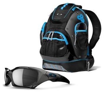 Tron Pit Boss & Hardshell Backpack in Polished Black / Blue / Black Iridium Polarized