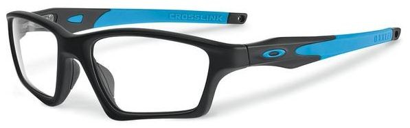 Crosslink Sweep in Satin Black - Sky Blue / Clear