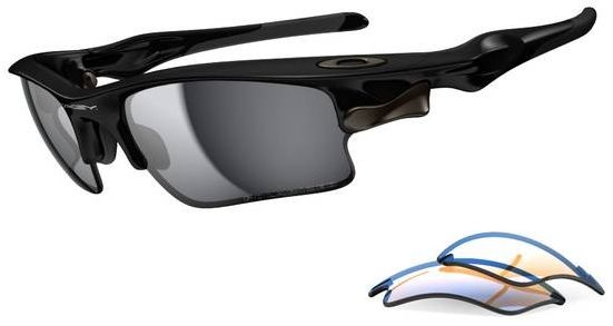 Fast Jacket XL in Polished Black w/P42 Iridium / Black Iridium Polarized