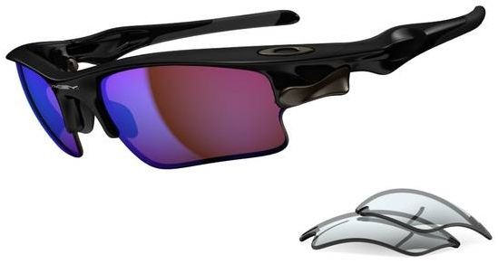 Fast Jacket XL in Polished Black w/Grey / G30 Iridium