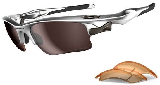 Fast Jacket XL in Silver / OO Black Iridium Polarized / Persimmon
