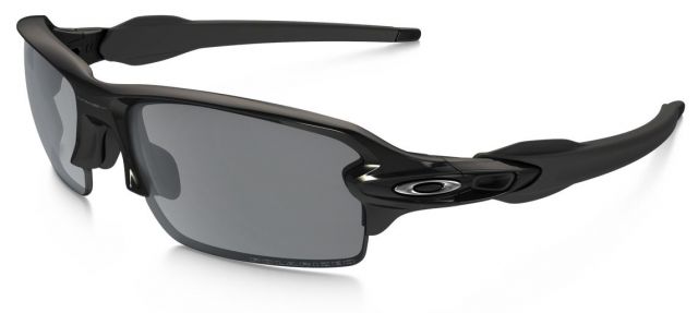 Flak 2.0 in Polished Black / Black Iridium Polarized