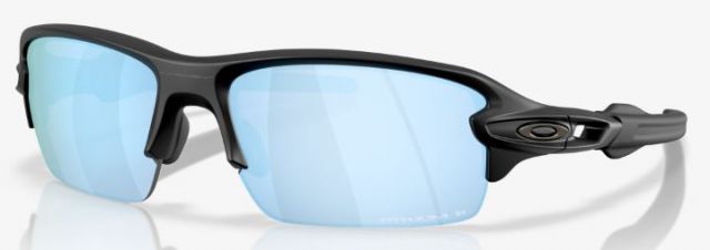 Flak 2.0 S in Matte Black / Prizm Deep Water Polarized