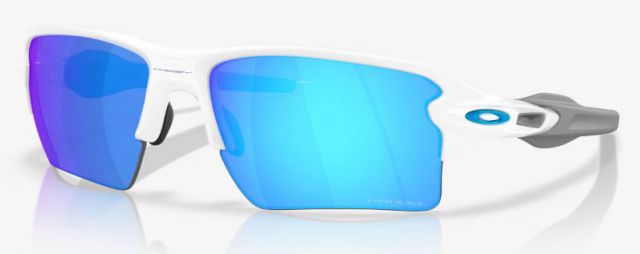 Flak 2.0 XXL in Polished White / Prizm Sapphire Iridium