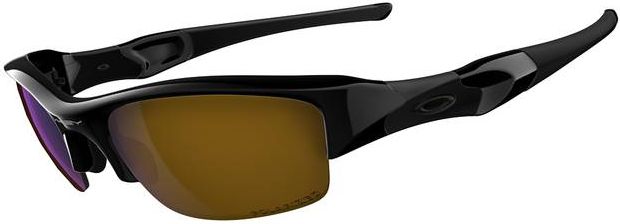 Flak Jacket (AF) in Jet Black / Shallow Blue Polarized