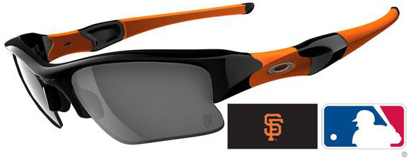 Flak Jacket XLJ in San Francisco Giants - Polished Black / Black Iridium