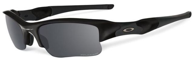 Flak Jacket XLJ in Matte Black / Black Iridium Polarized