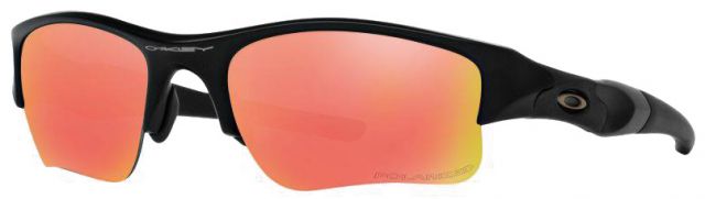 Flak Jacket XLJ in Matte Black / Ruby Iridium Polarized