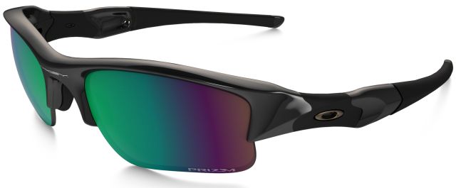 Flak Jacket XLJ in Polished Black / Prizm Shallow Water Polarized