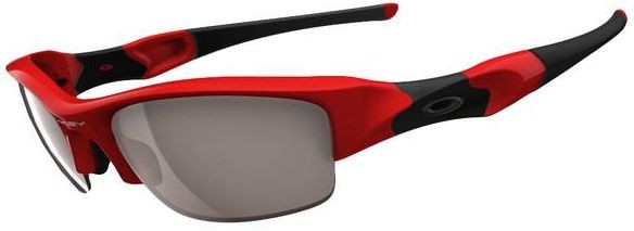 Flak Jacket in Infrared / OO Black Iridium Polarized