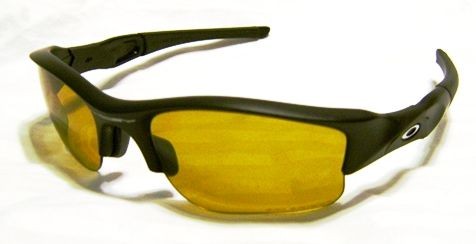 Flak Jacket in Matte Black / Amber Black Iridium Polarized