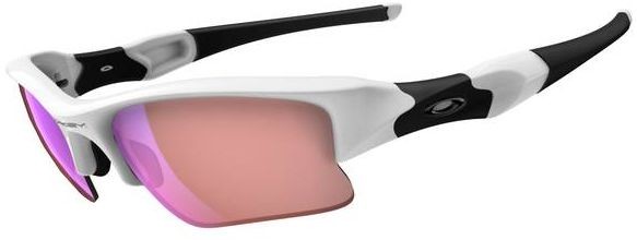 Flak Jacket in Polished White / G30 Iridium Polarized