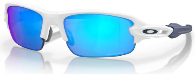 Flak XXS in Matte White / Prizm Sapphire Iridium