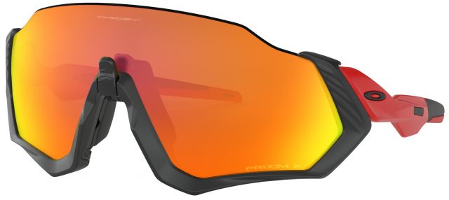 Flight Jacket in Matte Black-Redline / Prizm Ruby Polarized